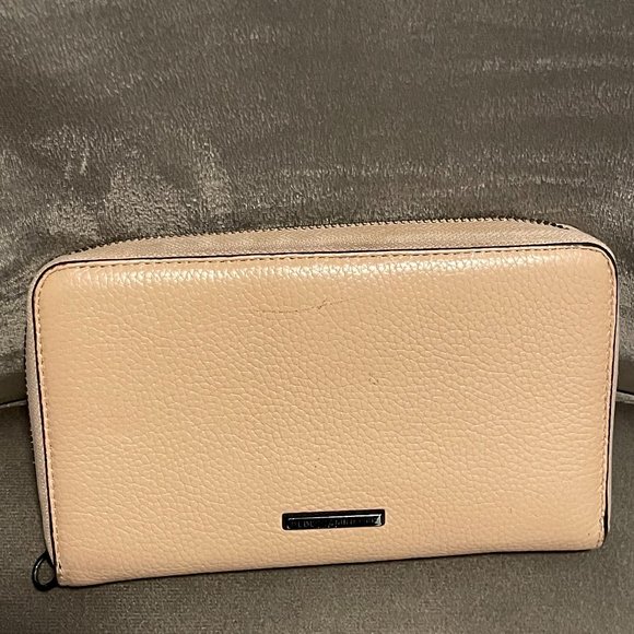 Rebecca Minkoff Pale Pink Zip Around Wallet - Picture 1 of 6